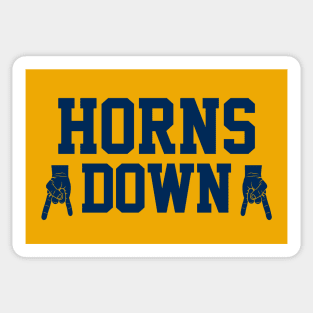 Horns Down - Gold/Navy Sticker